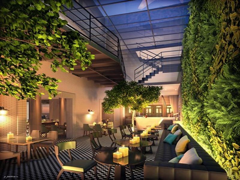 Hotel Atlantico Prime ริโอเดจาเนโร ภายนอก รูปภาพ The rooftop garden of the hotel