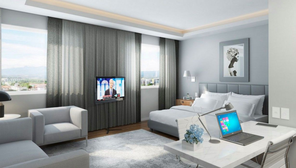 Hotel Atlantico Prime ริโอเดจาเนโร ภายนอก รูปภาพ 3D rendering of a hotel room